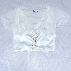 Tiger Mist Floyd Corset Top Small/White